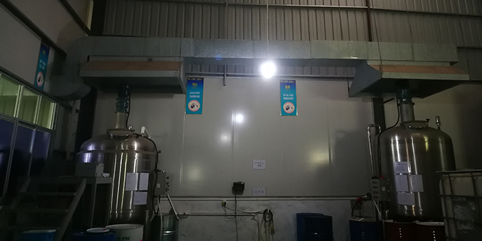 清洗劑生產廢氣處理環保驗收現場實拍